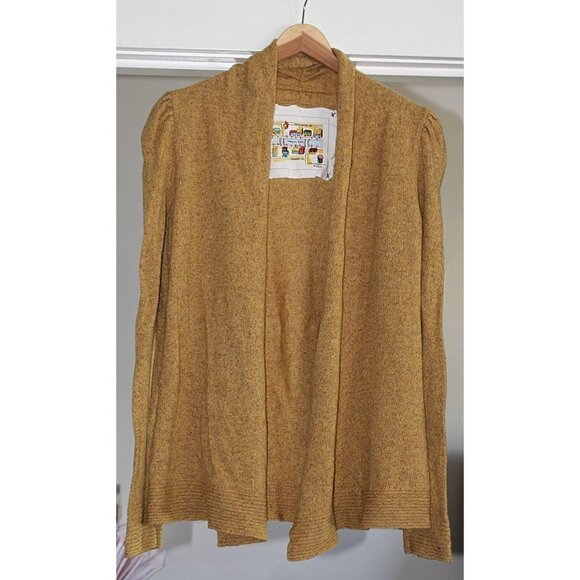 Anthropologie - Meguro River Puff Sleeve Cardigan in Mustard Yellow - S - Japan - Picture 1 of 9